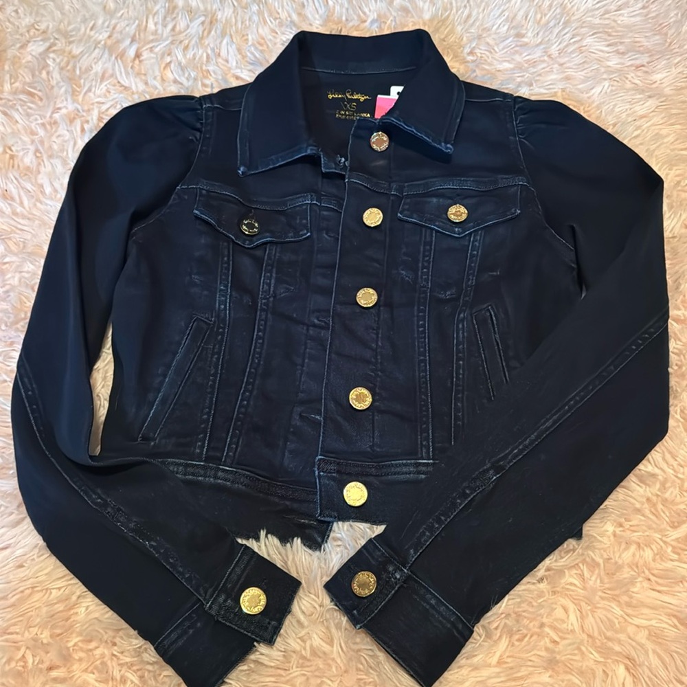 Lilly Pulitzer dark denim jacket